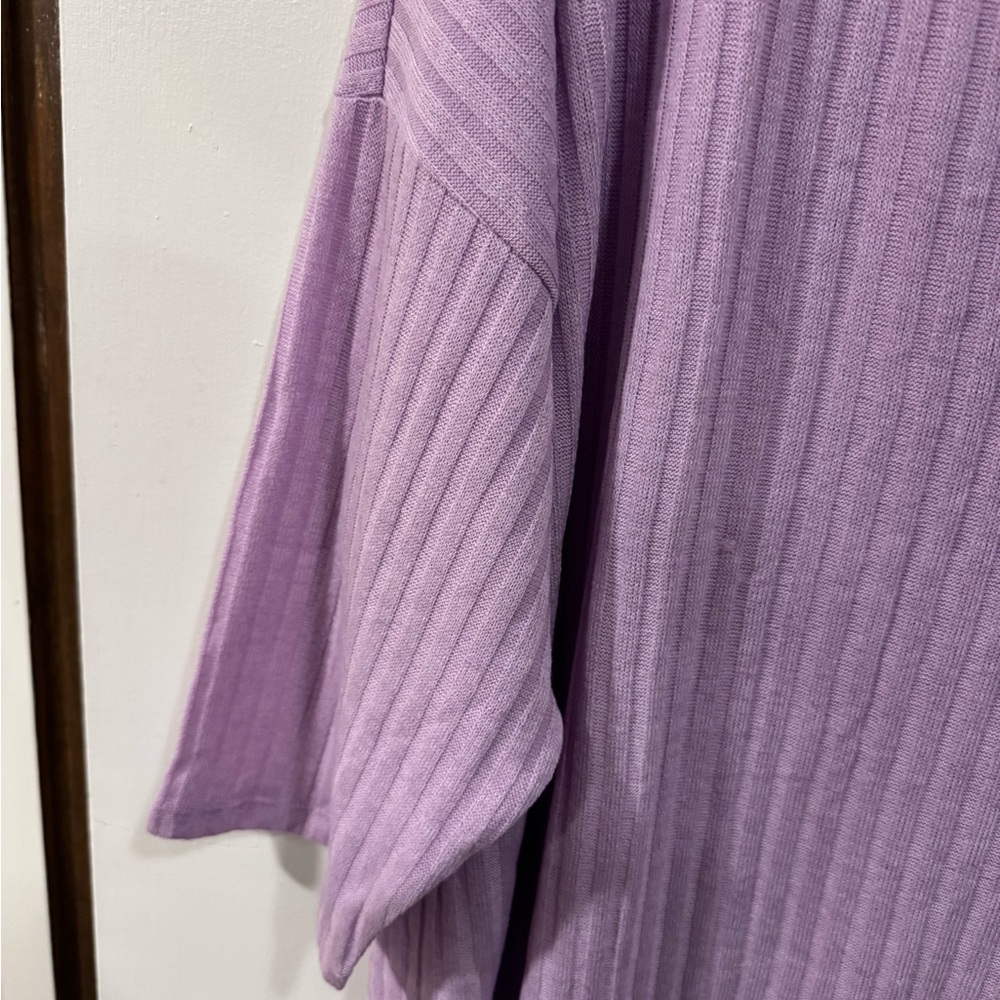 Women’s Lavender Purple V Neck Short Sleeve Top Shirt - Faded Glory - Size 4X - Picture 4 of 6